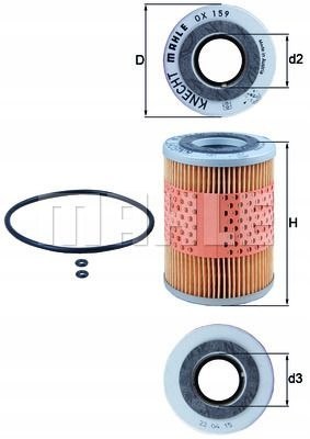 MAHLE OX 159D - filtr oleju MAHLE OX 159D - filtr oleju
