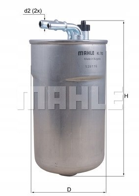 MAHLE KL 792 - filtr paliwa MAHLE KL 792 - filtr paliwa
