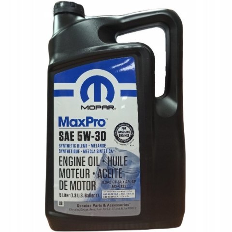 Olej MOPAR MaxPro 5W-30 5L Olej MOPAR MaxPro 5W-30 5L
