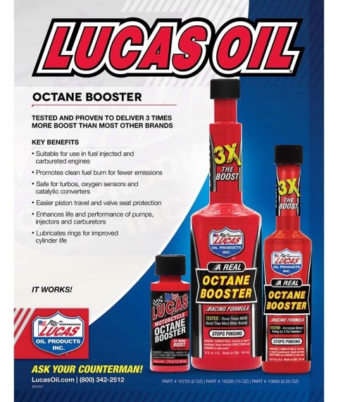 LUCAS OIL OCTANE BOOSTER 444ml LUCAS OIL OCTANE BOOSTER 444ml