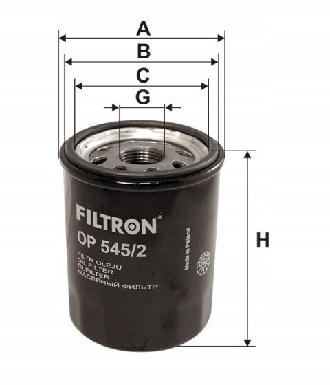 FILTRON OP 545/2 - filtr oleju FILTRON OP 545/2 - filtr oleju