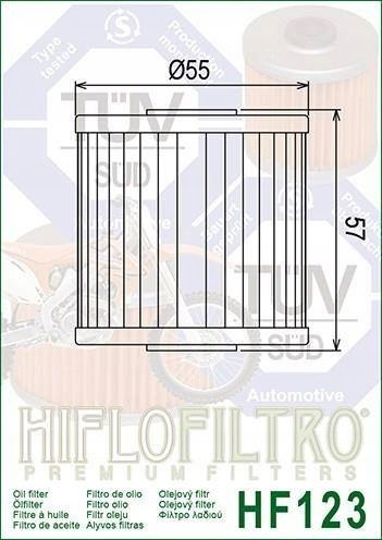 HIFLO HF123 FILTR OLEJU HF 123 HIFLO HF123 FILTR OLEJU HF 123