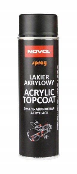 NOVOL TOPCOAT LAKIER AKRYLOWY 500ml Czarny mat