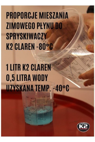 K2 CLAREN -80°C 1 L - Koncentrat płynu do spryskiwaczy K2 CLAREN -80°C 1 L - Koncentrat płynu do spryskiwaczy