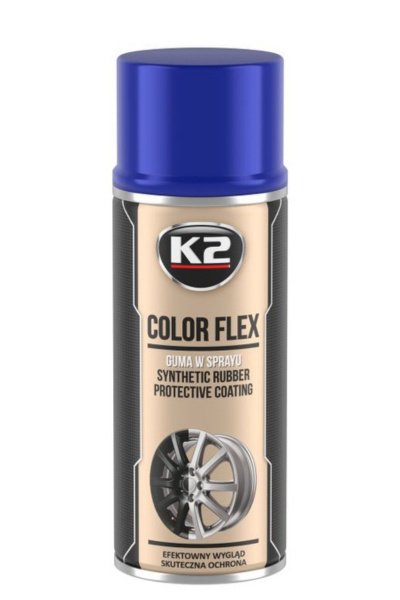 K2 COLOR FLEX NIEBIESKI 400 ML - Guma w sprayu K2 COLOR FLEX NIEBIESKI 400 ML - Guma w sprayu