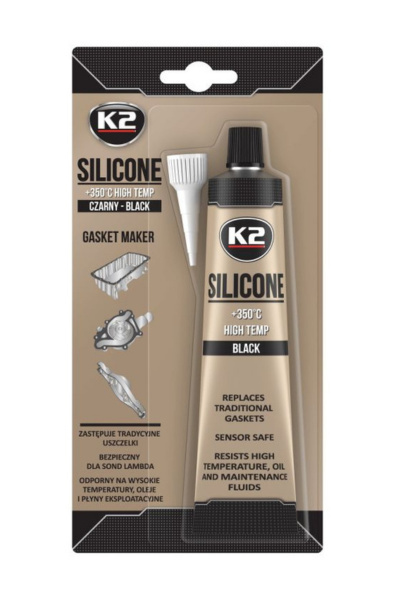 K2 SILIKON CZARNY +350°C 85 g - Wysokotemperaturowy silikon czarny K2 SILIKON CZARNY +350°C 85 g - Wysokotemperaturowy silikon czarny