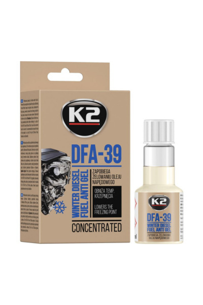 K2 DFA-39 50 ML - Zapobiega żelowaniu oleju napędowego w temperaturze do -39°C K2 DFA-39 50 ML - Zapobiega żelowaniu oleju napędowego w temperaturze do -39°C