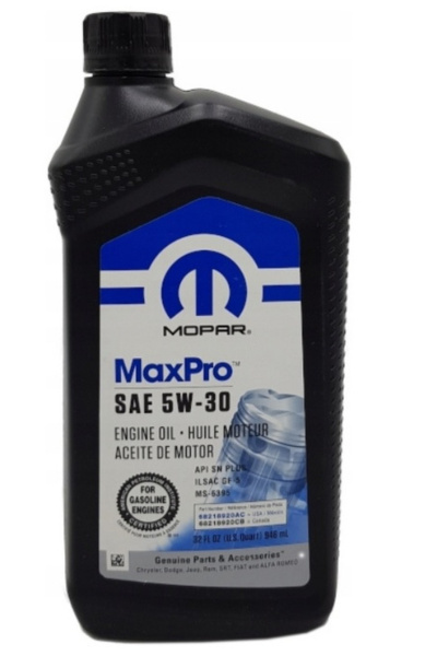 Olej MOPAR MaxPro 5W-30 0,946L Olej MOPAR MaxPro 5W-30 0,946L