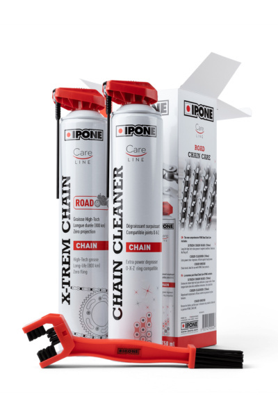 IPONE ROAD CHAIN CARE ZESTAW DO CZYSZCZENIA I SMAROWANIA ŁAŃCUCHA (2 X 750ML) ZE SZCZOTKĄ (CARELINE) IPONE ROAD CHAIN CARE ZESTAW DO CZYSZCZENIA I SMAROWANIA ŁAŃCUCHA (2 X 750ML) ZE SZCZOTKĄ (CARELINE)