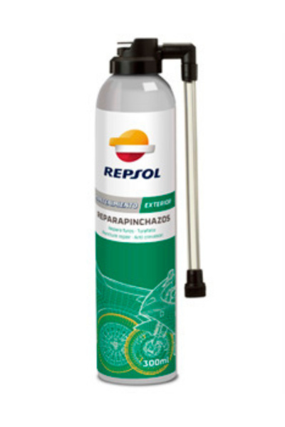 REPSOL KOŁO ZAPASOWE W SPRAYU DO MOTOCYKLI - ŚRODEK DO NAPRAWIANIA PRZEBITYCH OPON PUNCTURE REPAIR 300 ML