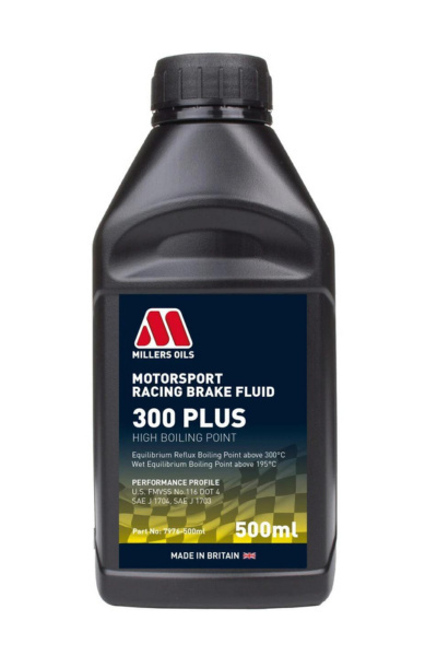 MILLERS OILS RACING BRAKE FLUID 300+ 500ml - Wyczynowy płyn hamulcowy o wysokiej temperaturze wrzenia MILLERS OILS RACING BRAKE FLUID 300+ 500ml - Wyczynowy płyn hamulcowy o wysokiej temperaturze wrzenia