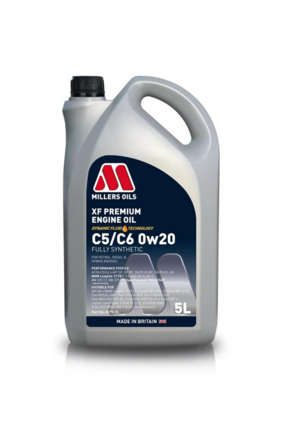 MILLERS OILS XF PREMIUM C5 C6 0W-20 5L