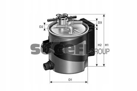 PURFLUX FCS740 Filtr paliwa PURFLUX FCS740 Filtr paliwa