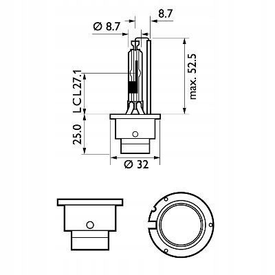 PHILIPS Philips D2R (gazowa lampa wyładowcza) 35 W 85126WHV2C1 PHILIPS Philips D2R (gazowa lampa wyładowcza) 35 W 85126WHV2C1