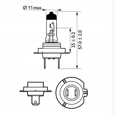 PHILIPS Philips H7 55 W 12972VPC2 PHILIPS Philips H7 55 W 12972VPC2