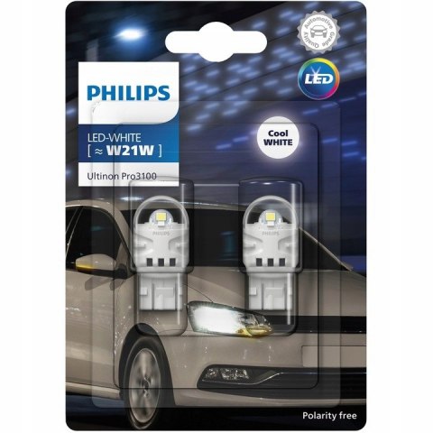 PHILIPS Żarówki LED PHILIPS Ultinon Pro3100 W21W 6000K PHILIPS Żarówki LED PHILIPS Ultinon Pro3100 W21W 6000K