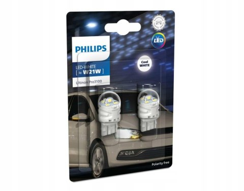 PHILIPS Żarówki LED PHILIPS Ultinon Pro3100 W21W 6000K PHILIPS Żarówki LED PHILIPS Ultinon Pro3100 W21W 6000K