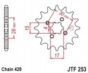 JT Zębatka przednia Jt JTF253,16 JT Zębatka przednia Jt JTF253,16