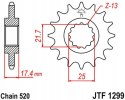 JT Zębatka przednia stal JT 520 z.14 JTF1299,14 JT Zębatka przednia stal JT 520 z.14 JTF1299,14