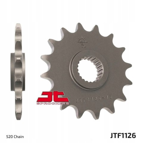 JT Zębatka przednia stal JT 520 z.16 JTF1126,16 JT Zębatka przednia stal JT 520 z.16 JTF1126,16