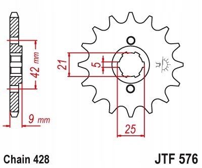 JT Zębatka przednia stal łańcuch 428 ilość zębów 17 YAMAHA XT 350 1985- JT JT Zębatka przednia stal łańcuch 428 ilość zębów 17 YAMAHA XT 350 1985- JT