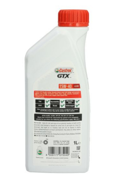 CASTROL GTX 15W-40 A3/B3 1L CASTROL GTX 15W-40 A3/B3 1L
