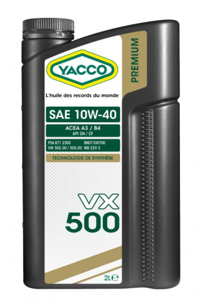 YACCO VX 500 10W-40 2L YACCO VX 500 10W-40 2L