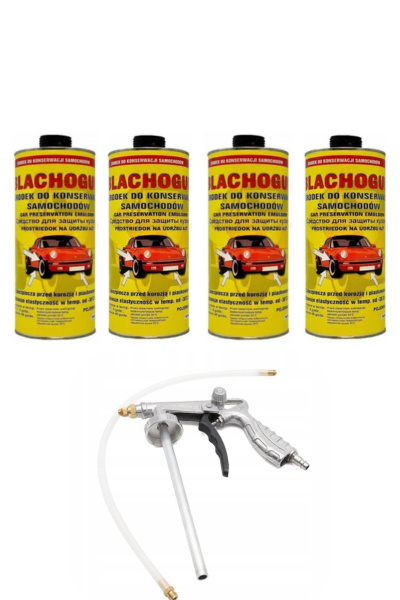 BLACHOGUM Środek do konserwacji podwozia - Zestaw 4 x 1L + piostolet K2 Masner BLACHOGUM Środek do konserwacji podwozia - Zestaw 4 x 1L + piostolet K2 Masner