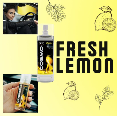 COSMO LEMON 50ML - Zapach samochodowy w atomizerze COSMO LEMON 50ML - Zapach samochodowy w atomizerze