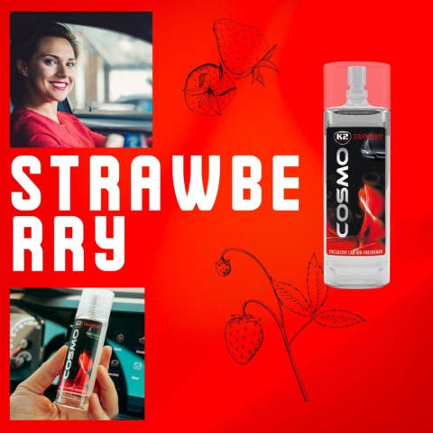 COSMO STRAWBERRY 50ML - Zapach samochodowy w atomizerze COSMO STRAWBERRY 50ML - Zapach samochodowy w atomizerze