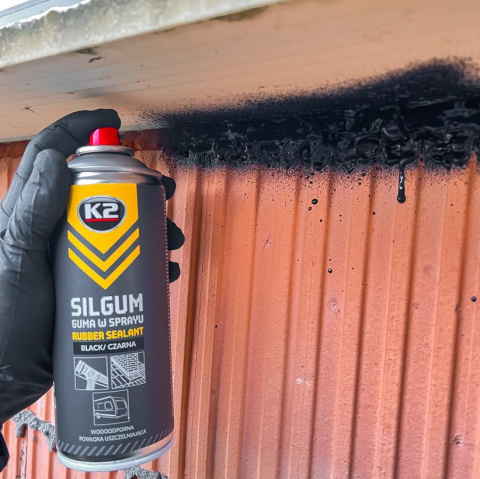 K2 SILGUM CZARNY 400ml - Elastyczna powłoka uszczelniająca K2 SILGUM CZARNY 400ml - Elastyczna powłoka uszczelniająca