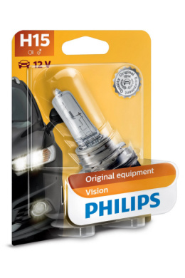 PHILIPS H15 Vision 12V 55/15W PGJ23T-1 +30% więcej światła - 12580B1