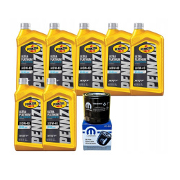 ZESTAW Olej Pennzoil 0W-40 JEEP DODGE SRT 6.2 6.4 + FILTR MOPAR MO-899